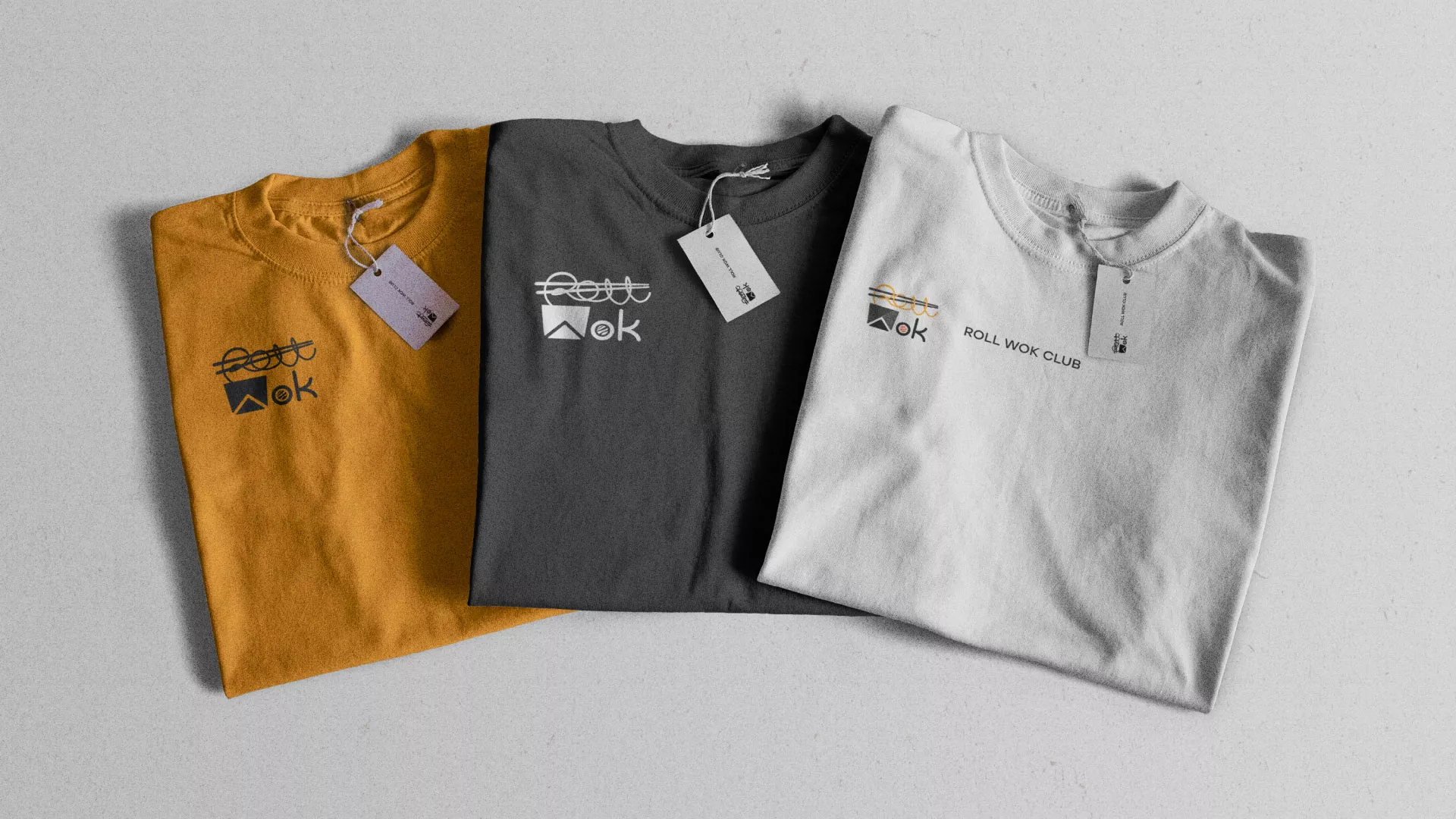 Разработка логотипа суши-бара «Roll Wok Club» в Губахе