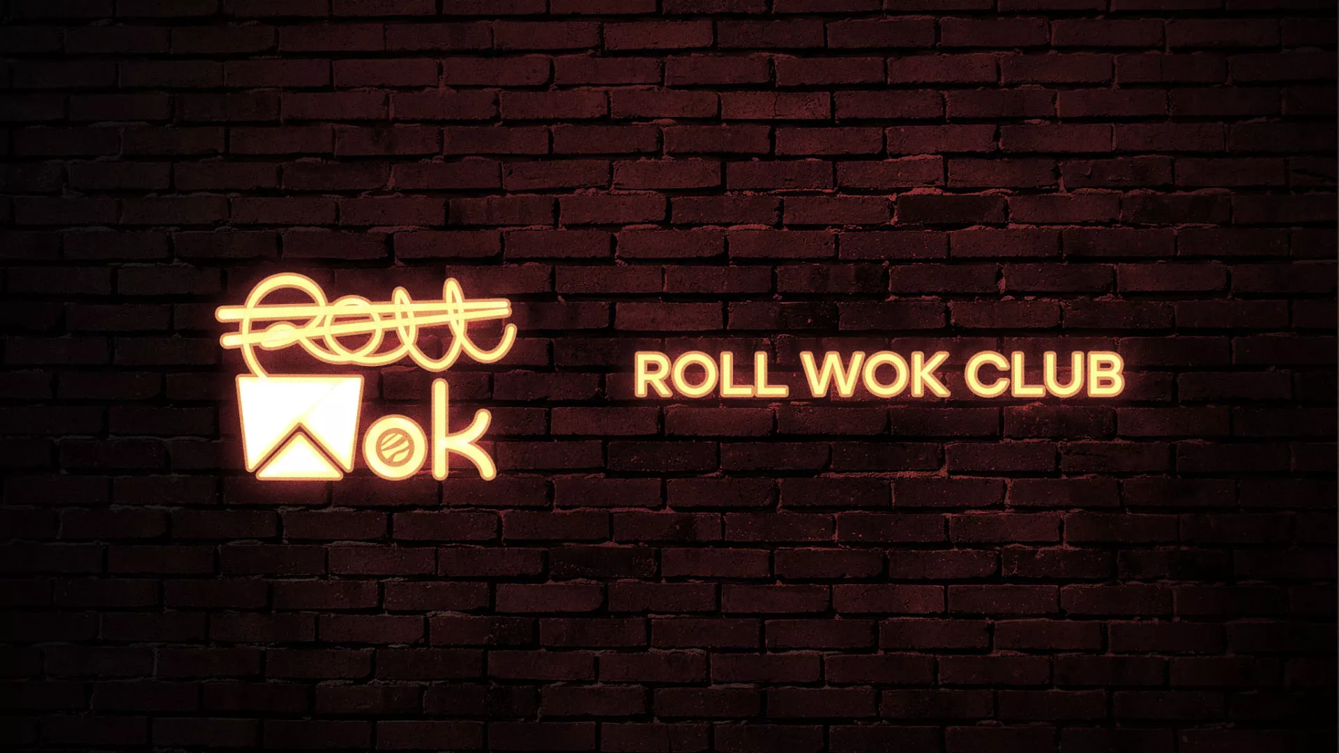 Разработка логотипа суши-бара «Roll Wok Club» в Губахе